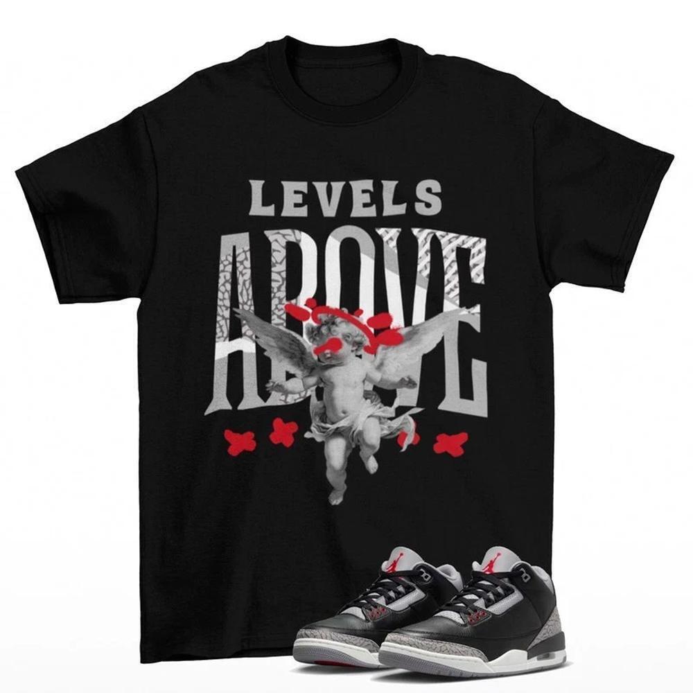 Levels Shirt To Match Jordan 3 Retro Og Black Cement